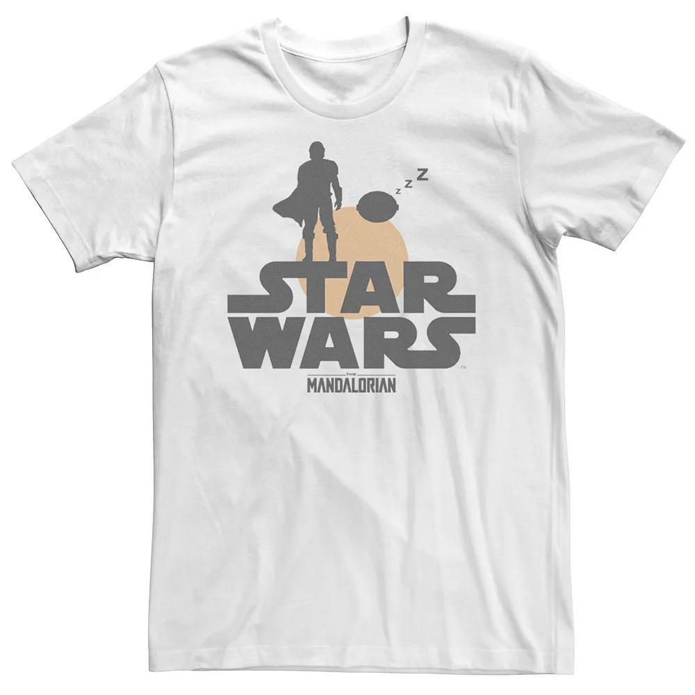 Big & Tall Star Wars The Mandalorian The Child Sunset Silhouette Logo Tee, Men's, Size: 4XL, White Product Image