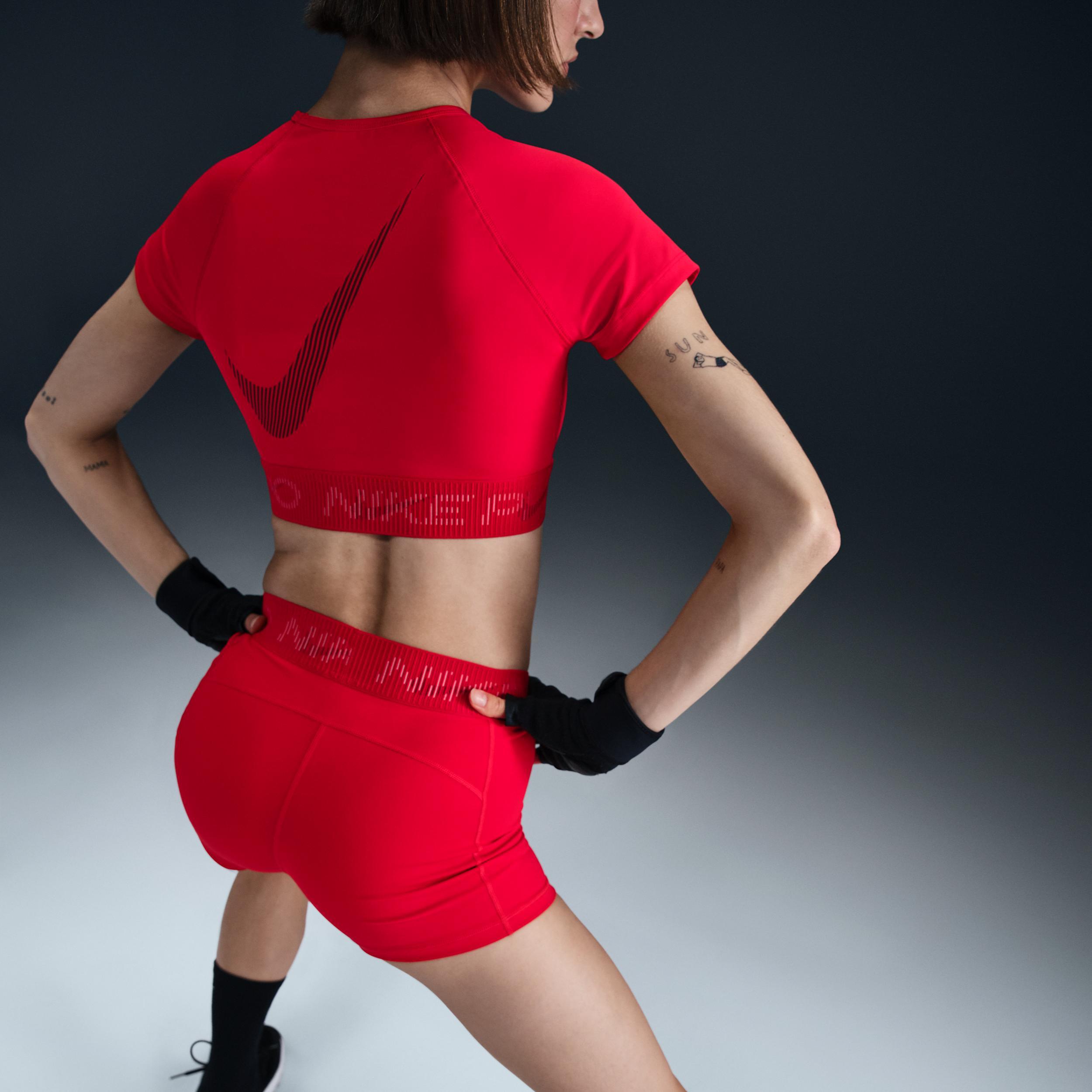 Women's Nike Pro Mid-Rise 3" Graphic Biker Shorts Product Image