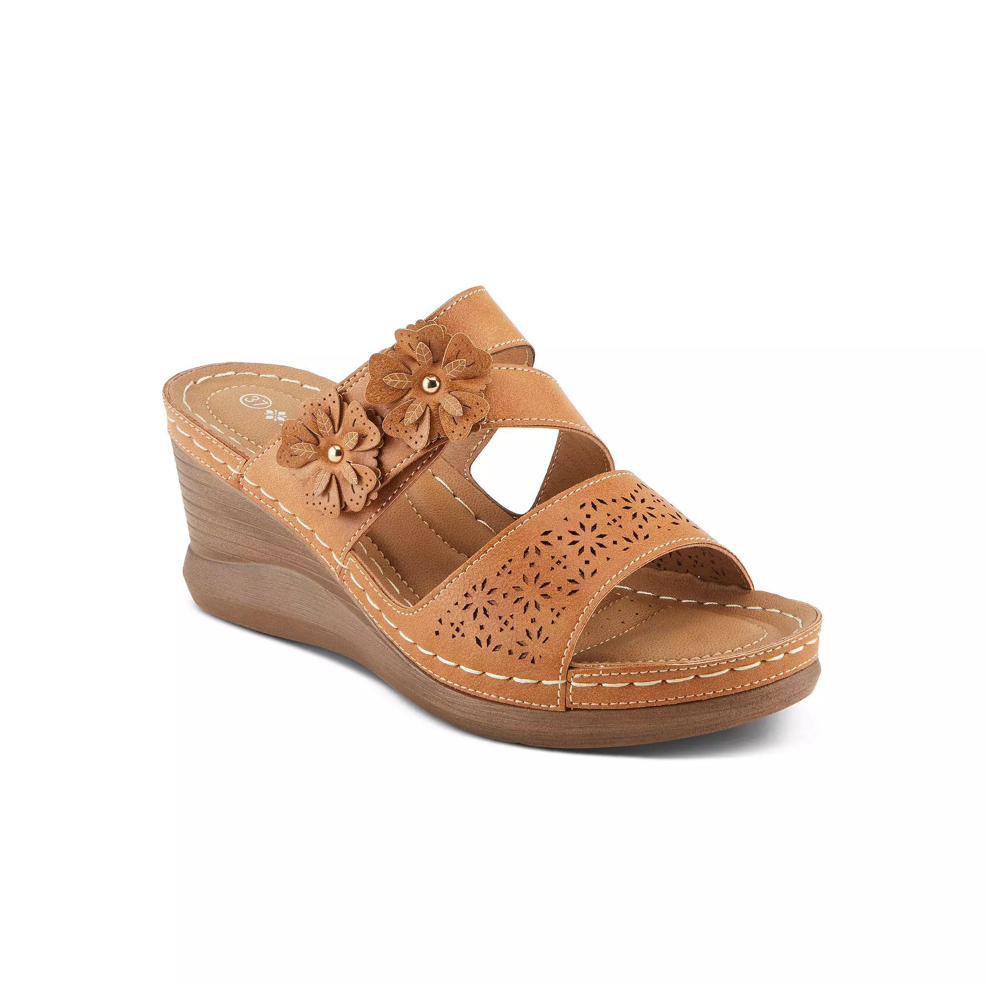 Patrizia Lolly Women's Wedge Slide Sandals, Size: 39, Camel Product Image
