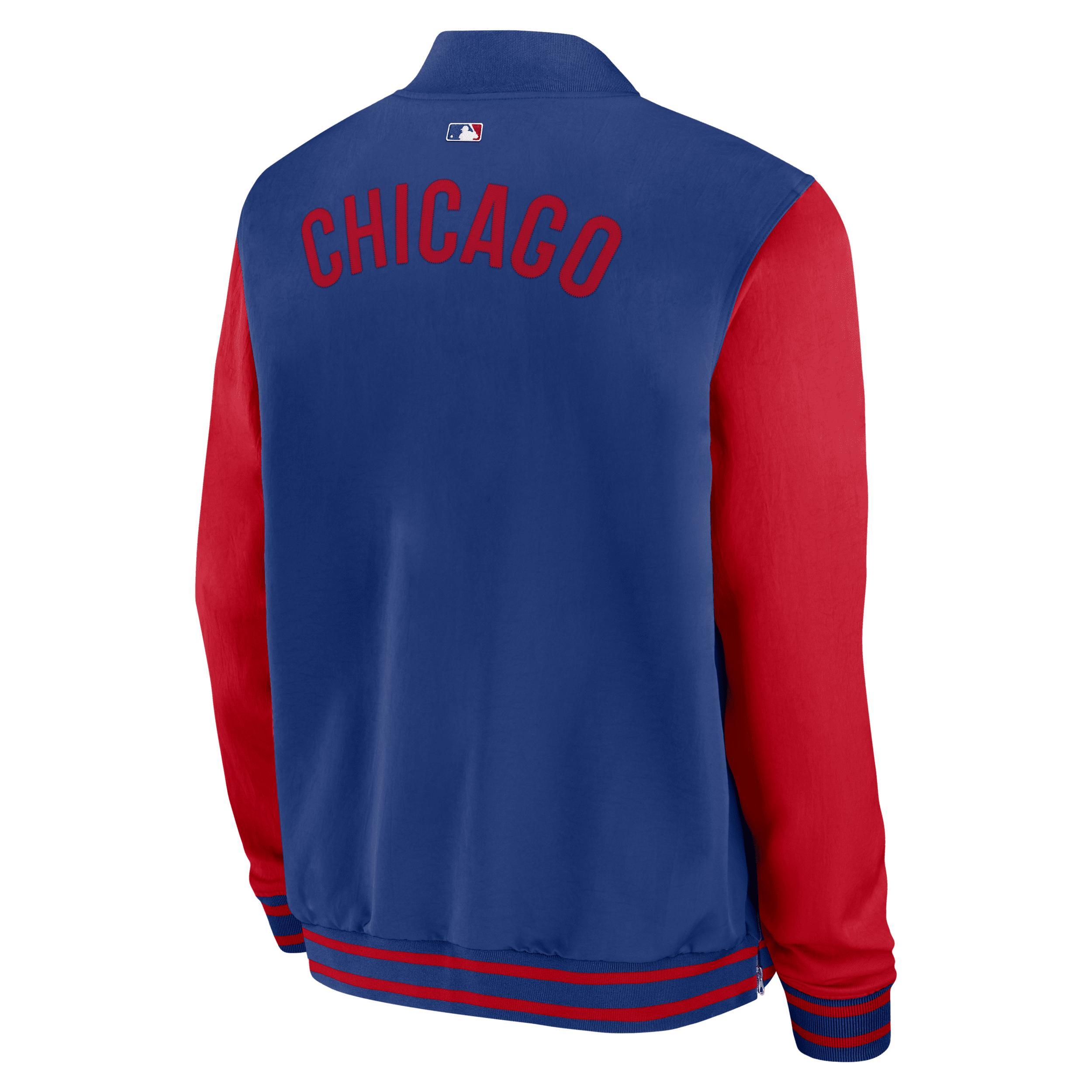Boston Red Sox Authentic Collection Dugout Nike Men's MLB Full-Zip Bomber Jacket Product Image