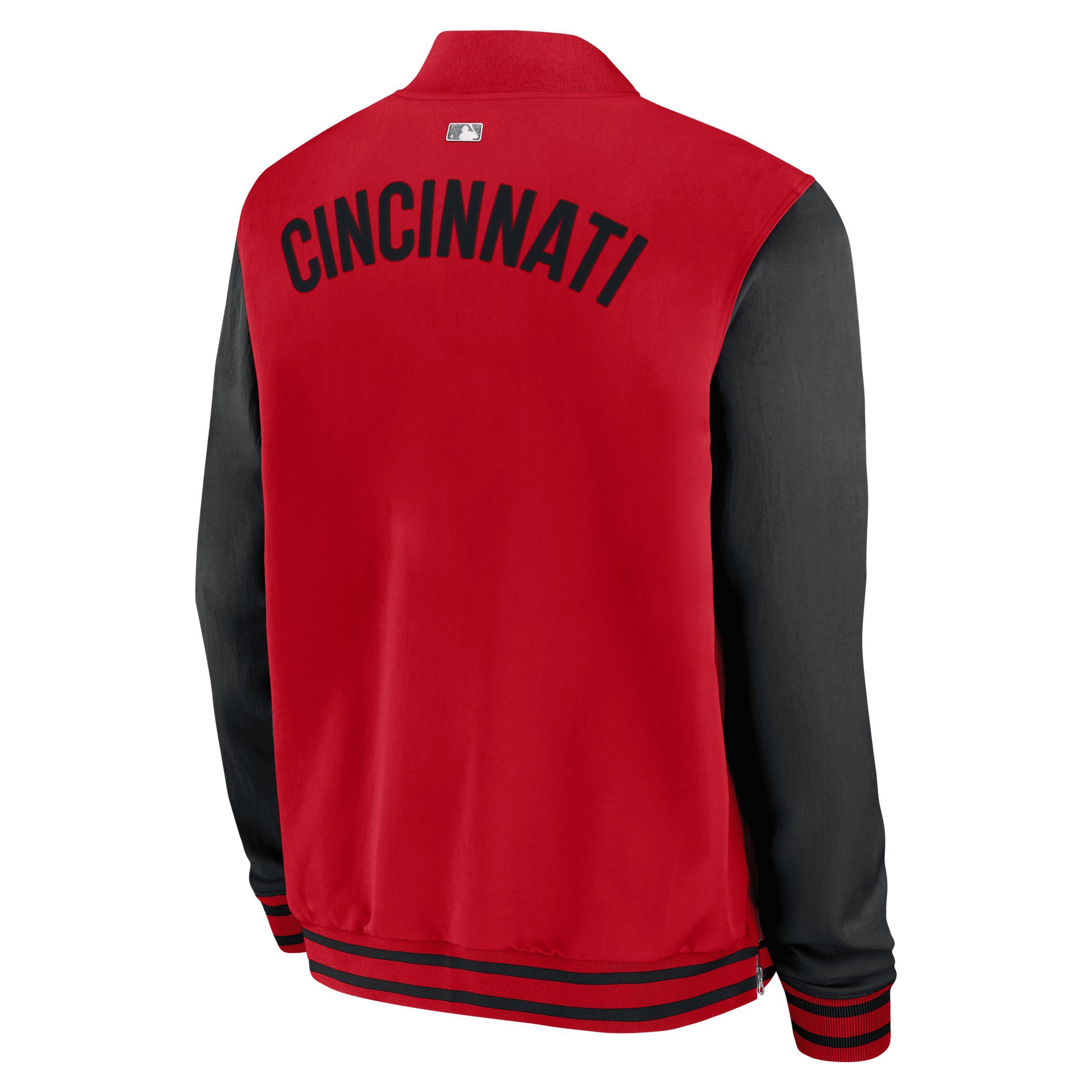 Philadelphia Phillies Authentic Collection Dugout Nike Men's MLB Full-Zip Bomber Jacket Product Image