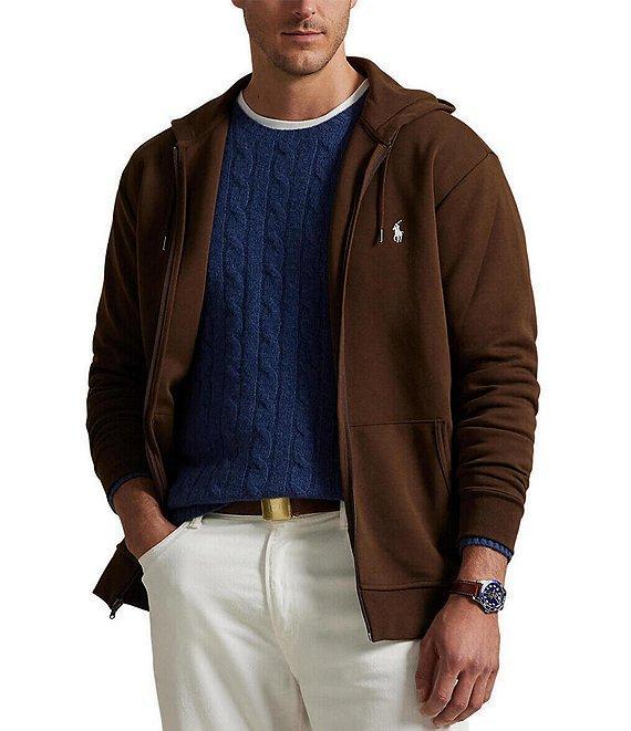 Polo Ralph Lauren Big & Tall Double-Knit Solid Full-Zip Hoodie Product Image