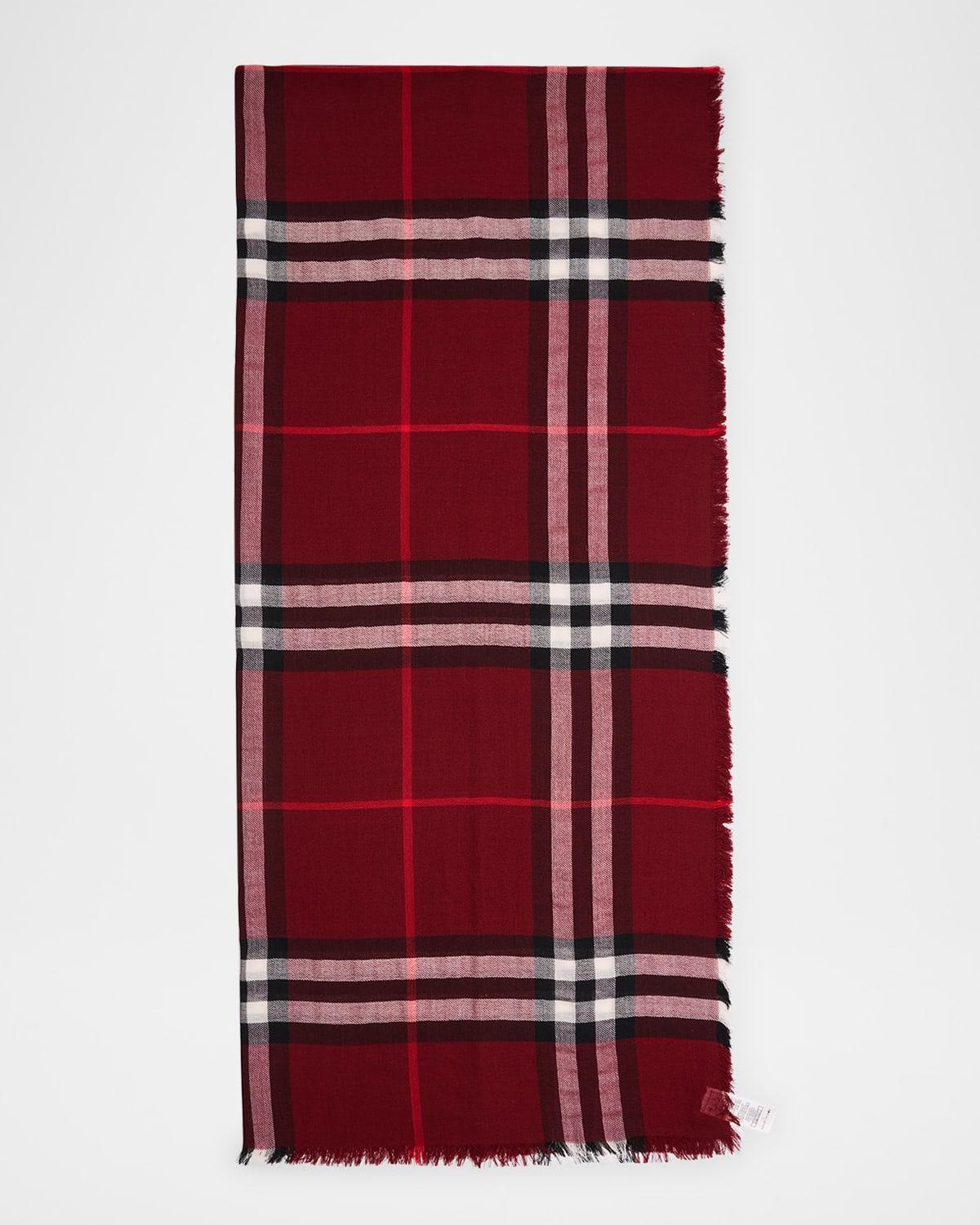 Mens Wool Large Check Scarf Product Image
