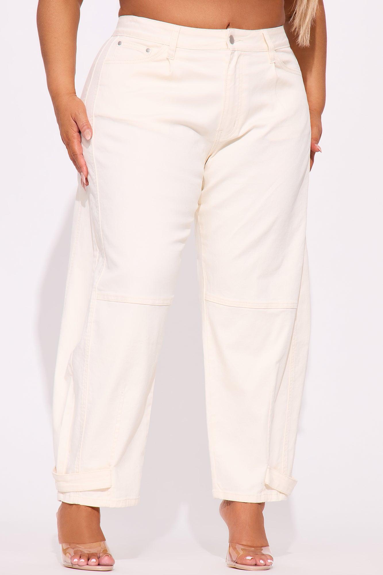 Quinne Barrel Pant - Ivory Product Image