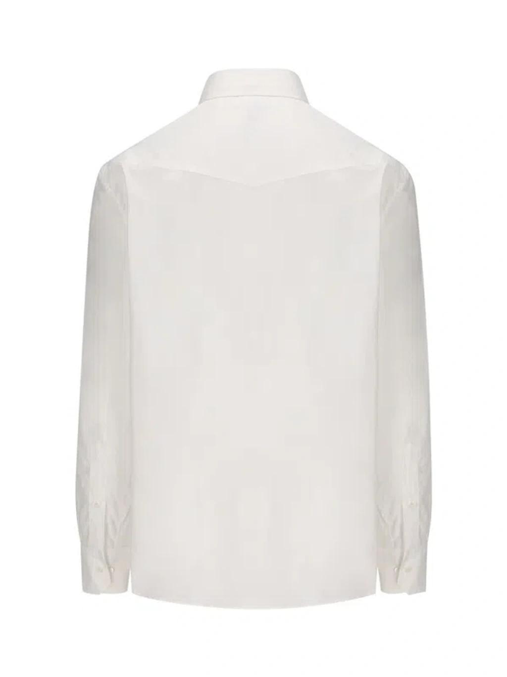 BRUNELLO CUCINELLI Collared Buttoned Shirt In White Product Image