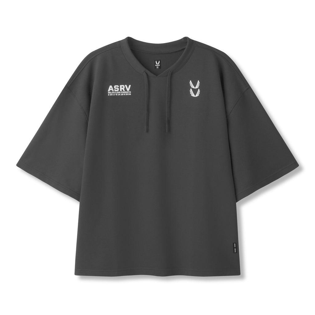 0945. Micro-Terry Warm-Up Tee - Black Product Image