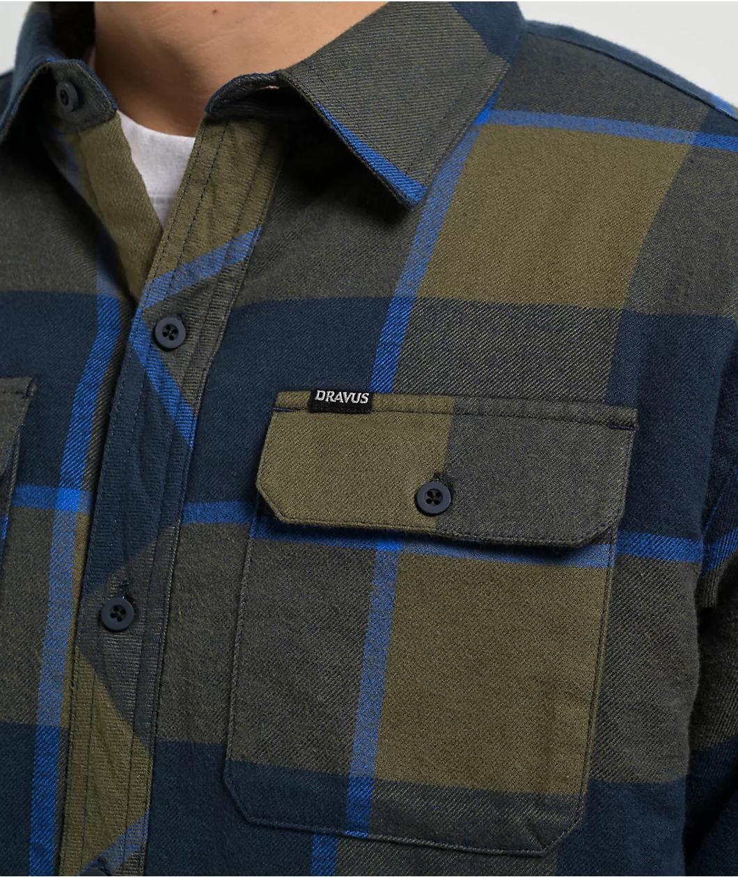 Dravus Navy Flannel Sherpa Jacket Product Image