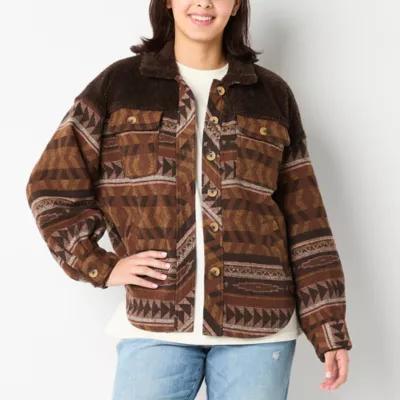 Arizona Plaid Shacket Midweight Womens Juniors Shirt Jacket Product Image