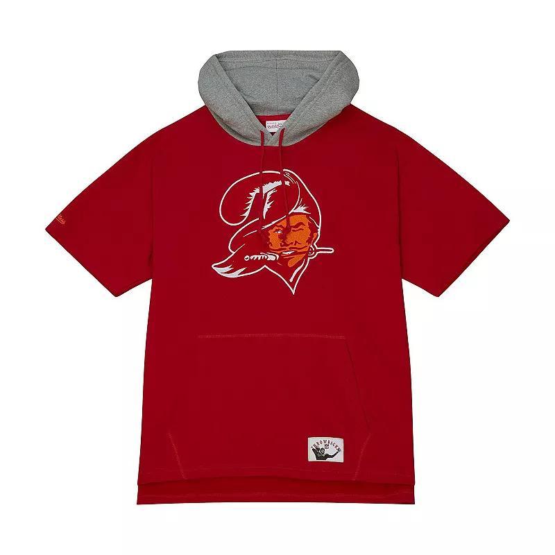 Men's Mitchell & Ness Red Tampa Bay Buccaneers Postgame Short Sleeve Hoodie, Size: Large Product Image