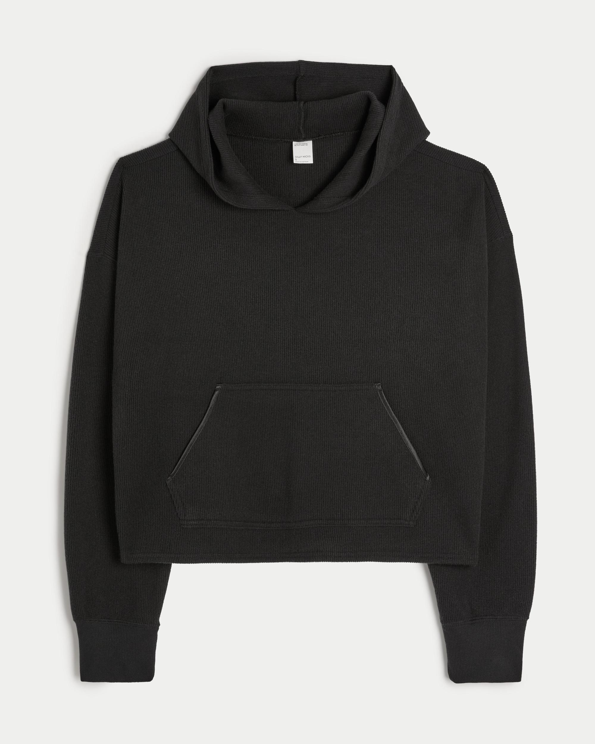 Gilly Hicks Crop Waffle Hoodie Product Image