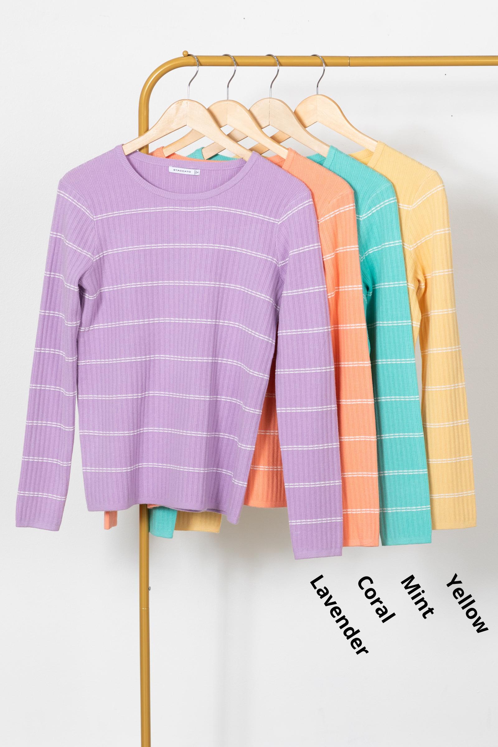 Textured Stitched Crewneck Sweaters Product Image
