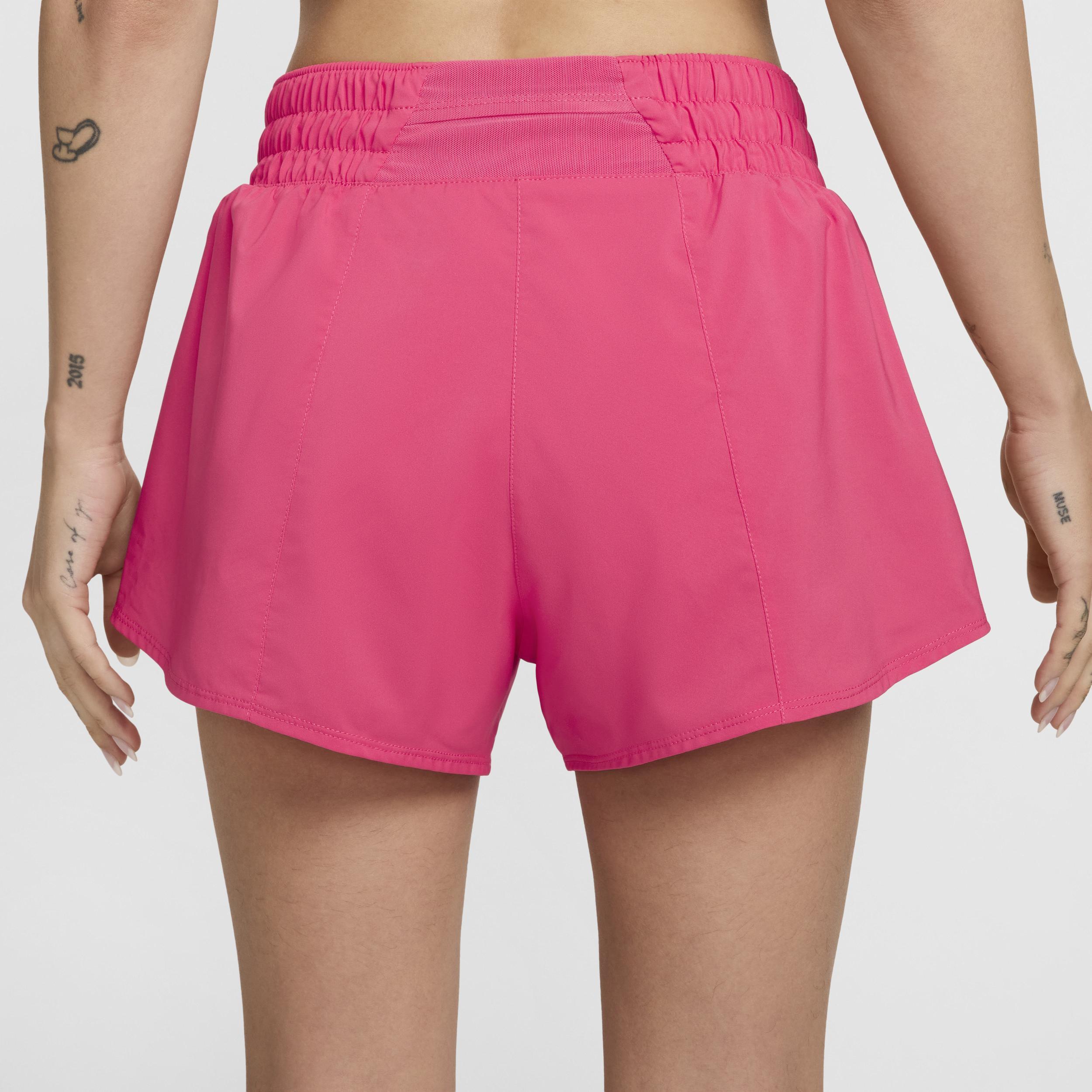 Nike Womens One Dri-FIT Mid-Rise 3 Brief-Lined Shorts Product Image