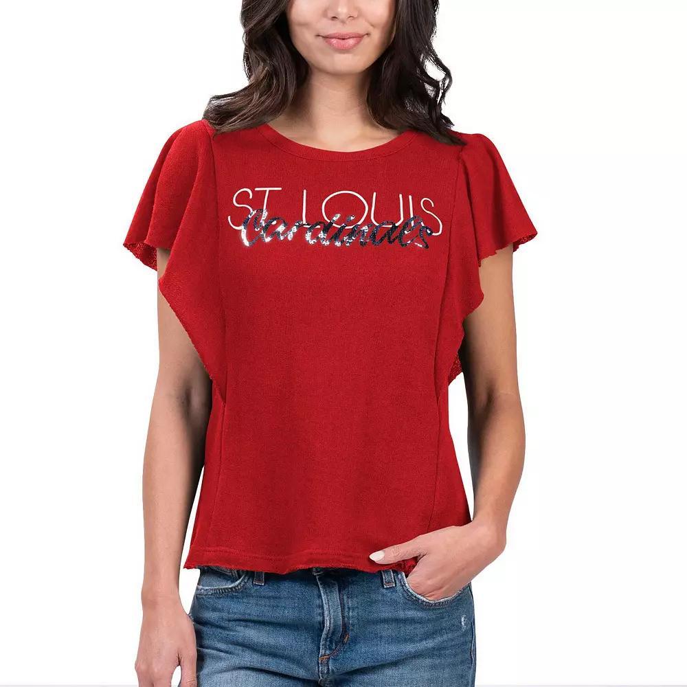 Women's G-III 4Her by Carl Banks Red St. Louis Cardinals Crowd Wave T-Shirt, Size: 2XL Product Image