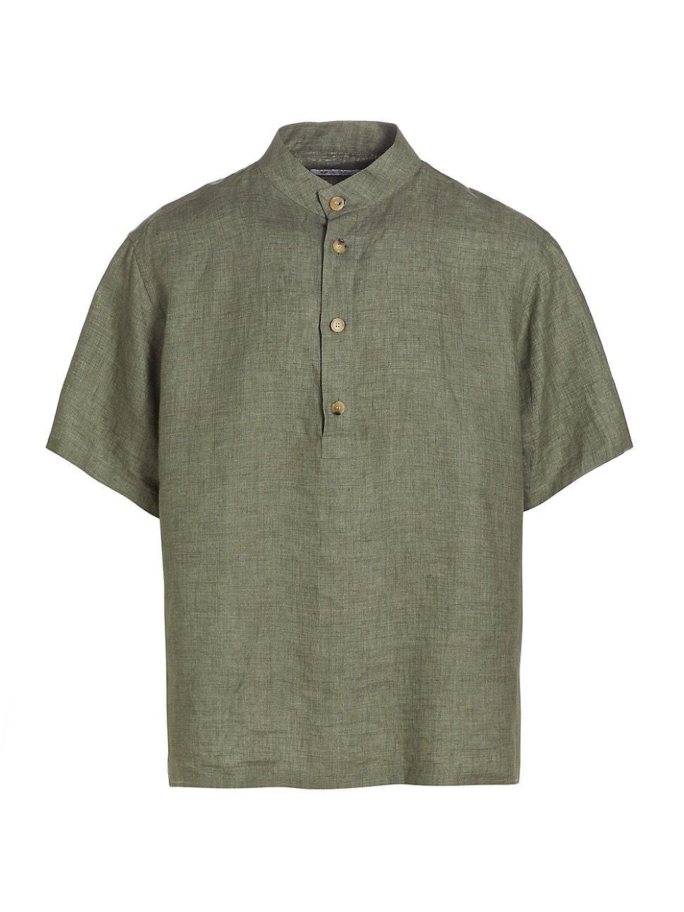 Mens Hakusan Linen Short-Sleeve Shirt Product Image