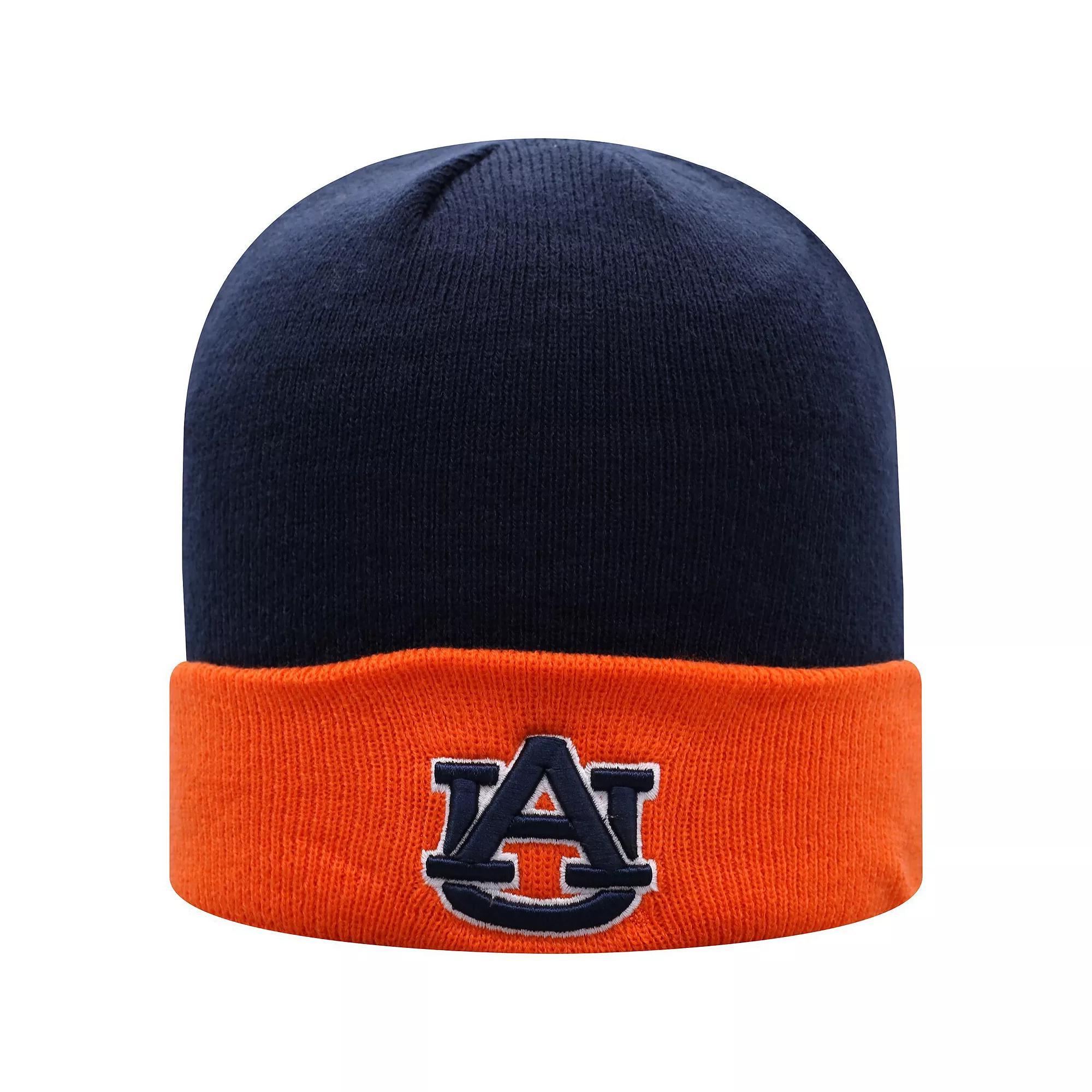 Men's Top of the World Navy/Orange Auburn Tigers Core 2-Tone Cuffed Knit Hat, Blue Product Image