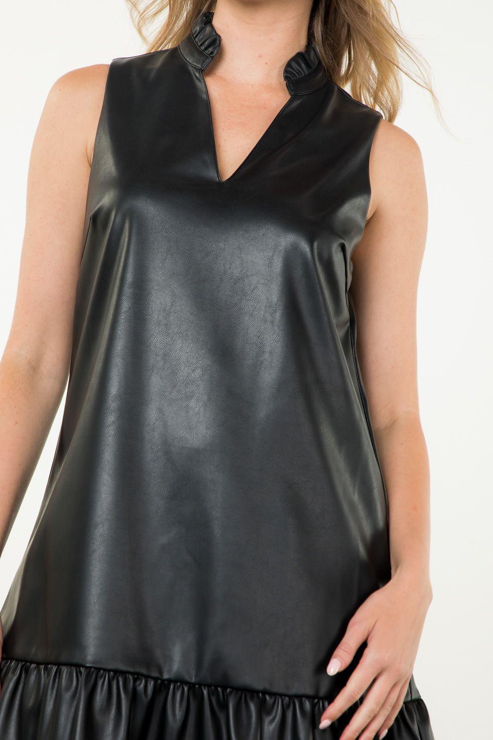 Hudson Sleeveless Leather Dress Product Image