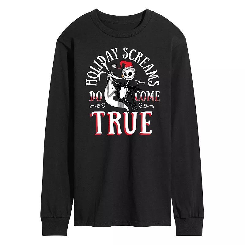 Disneys The Nightmare Before Christmas Holiday Screams Come True Tee, Mens Blue Product Image