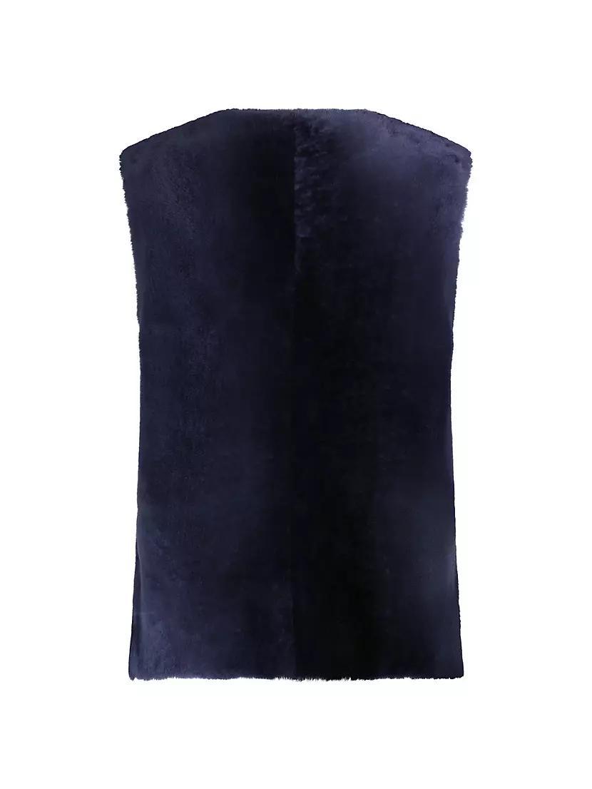 Womens Shearling Lamb Vest Product Image