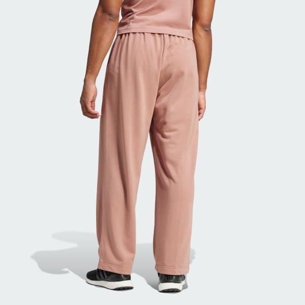 adidas Essentials Wide Leg 3 Bar Logo Pants Warm Clay XL Mens Product Image