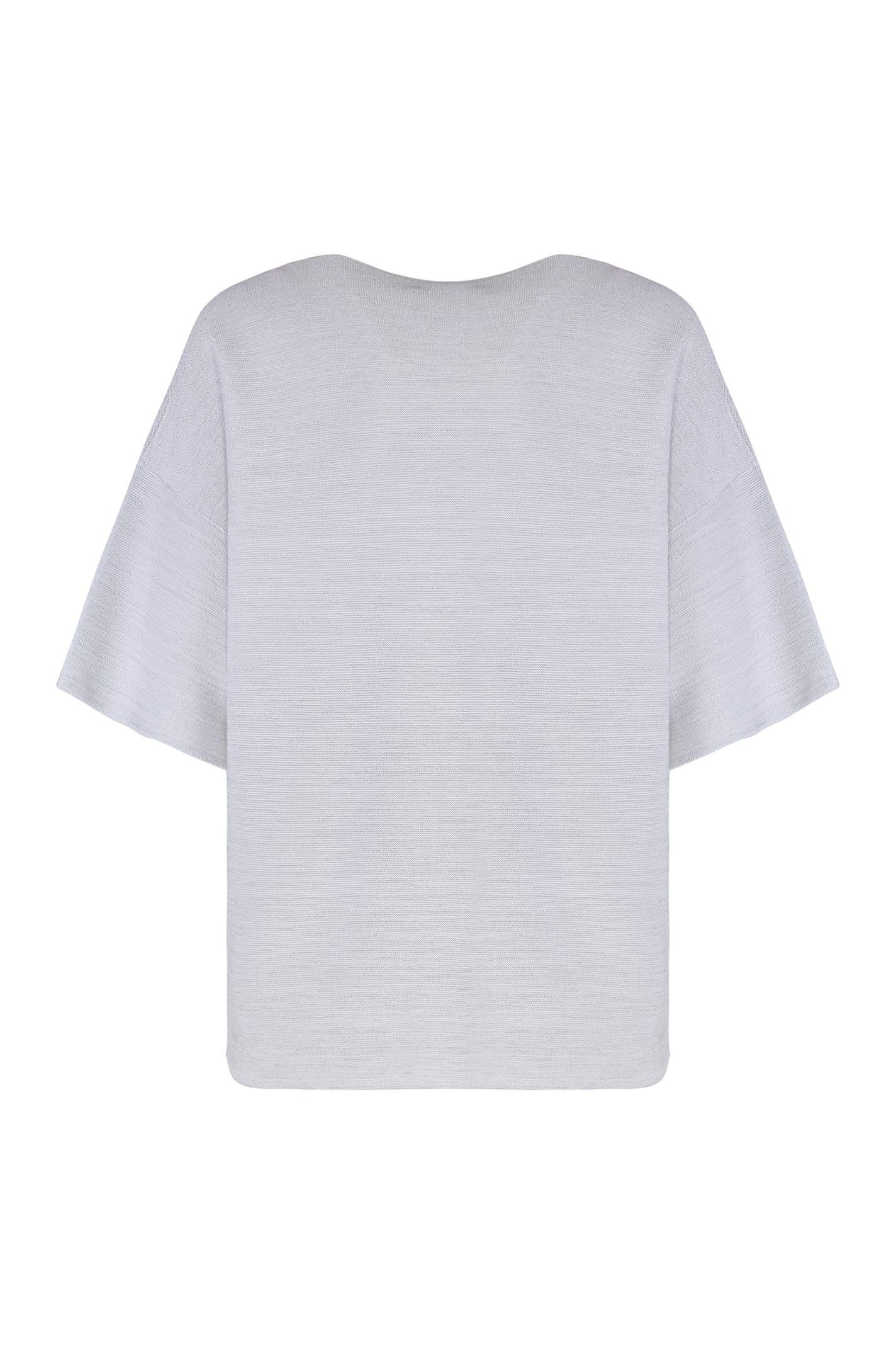 FABIANA FILIPPI Short Sleeve Sweater In Grey Product Image