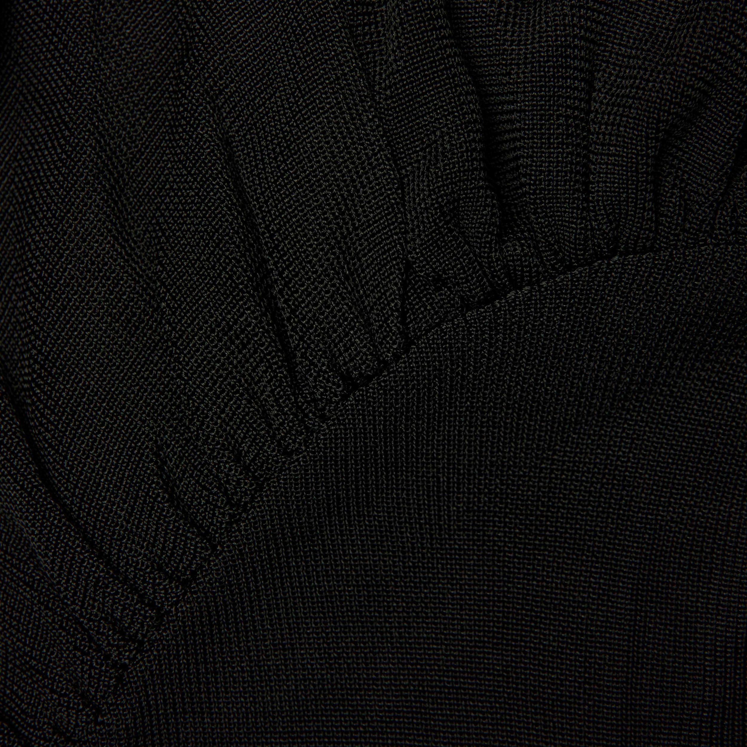 Black Cut Out Viscose Knit Top Product Image