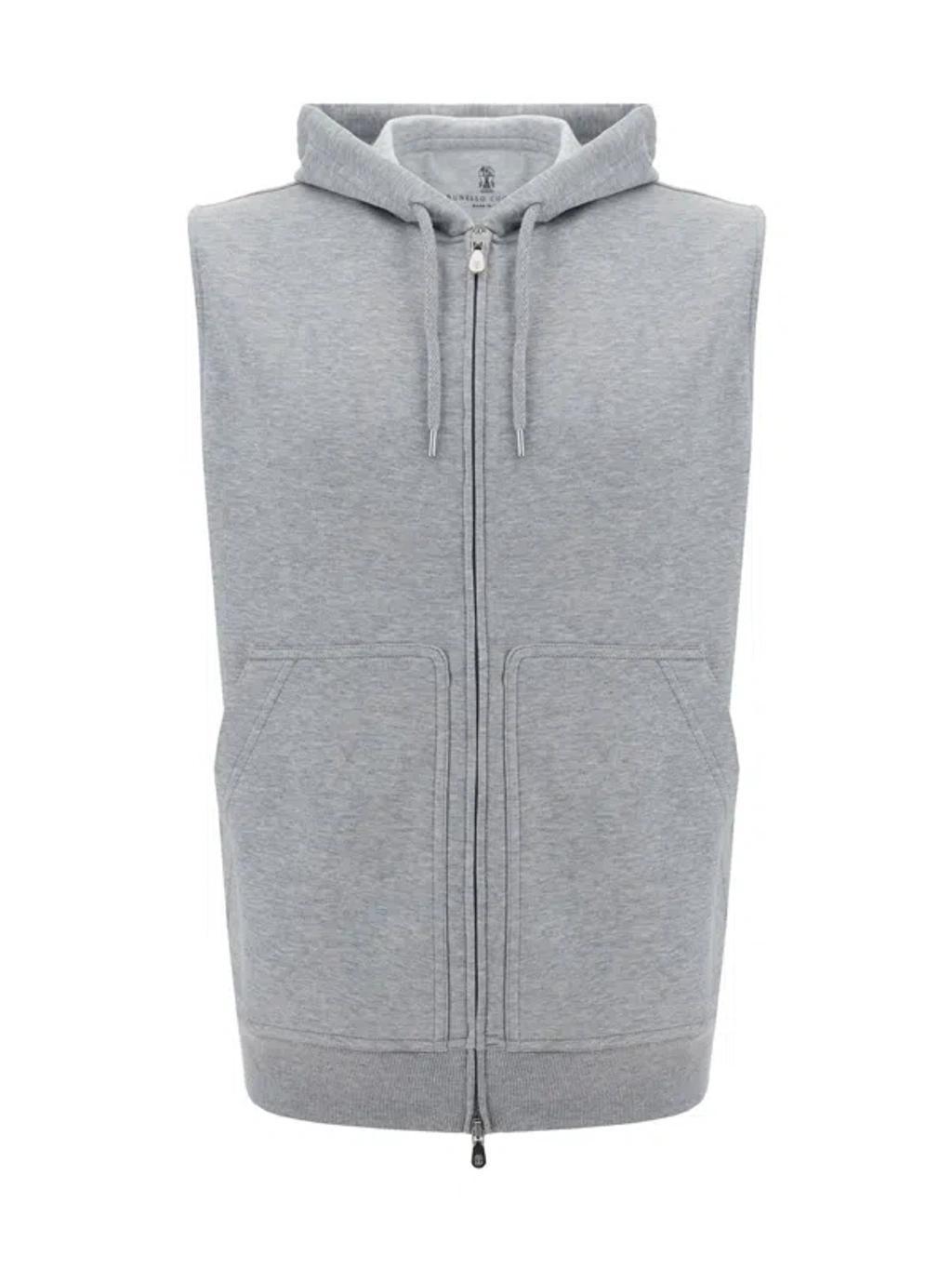 BRUNELLO CUCINELLI Vest In Gray Product Image