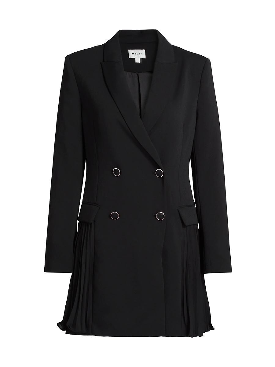Womens Noora Pleated Double-Breasted Blazer Minidress Product Image