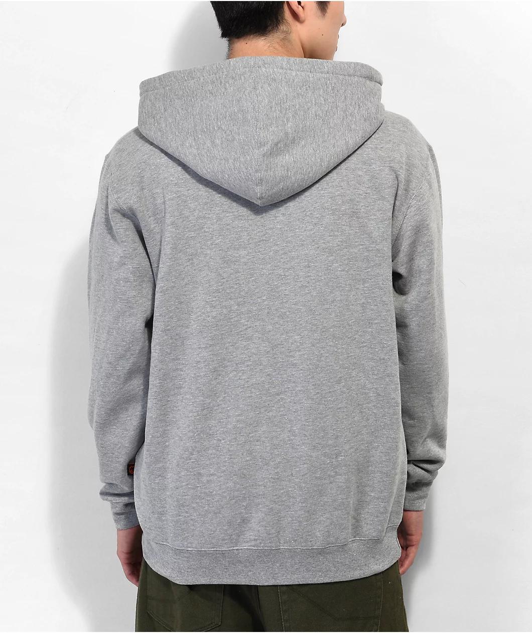 Spitfire Old E Grey Zip Hoodie Product Image