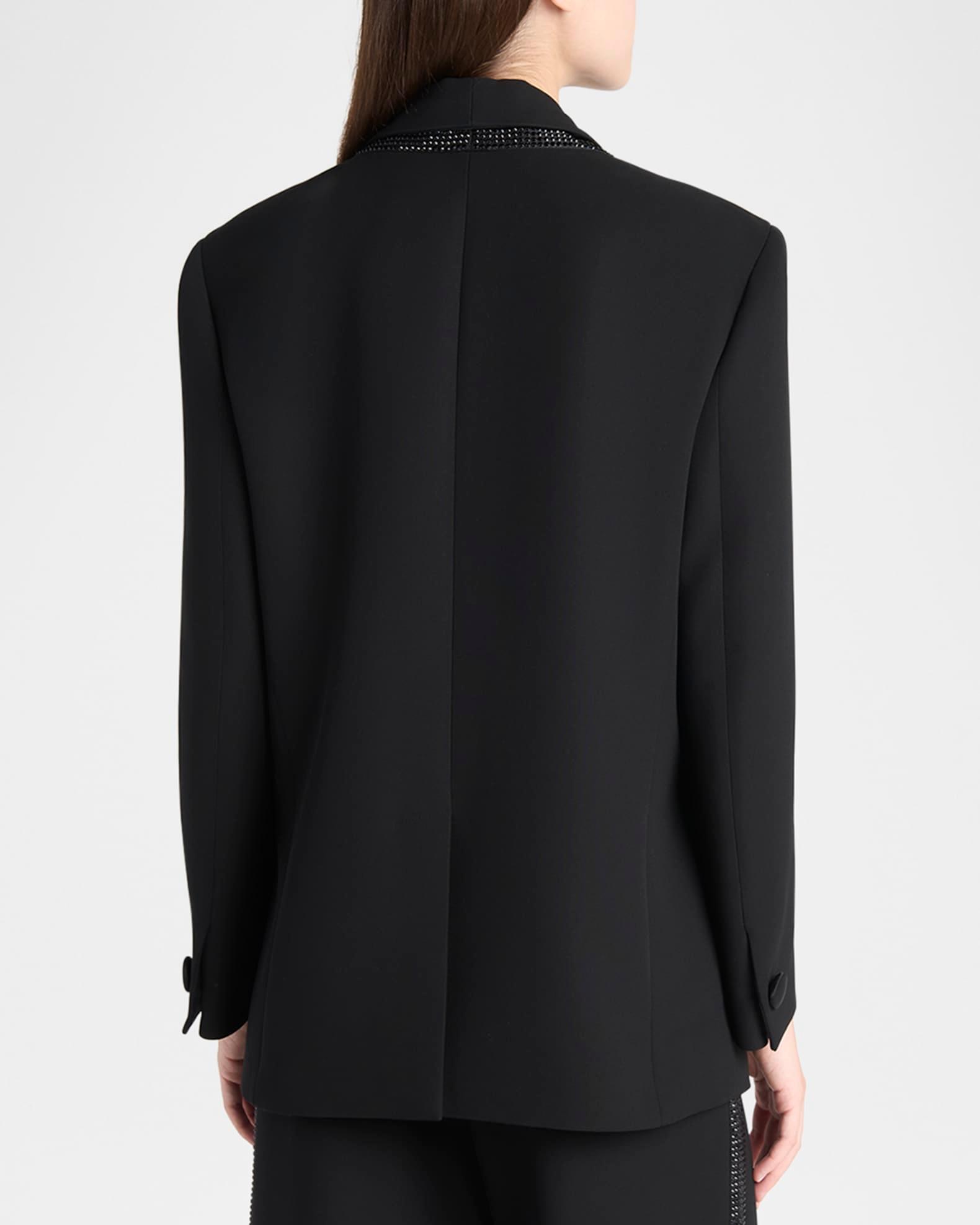 Beaded Silk Tuxedo Jacket Product Image