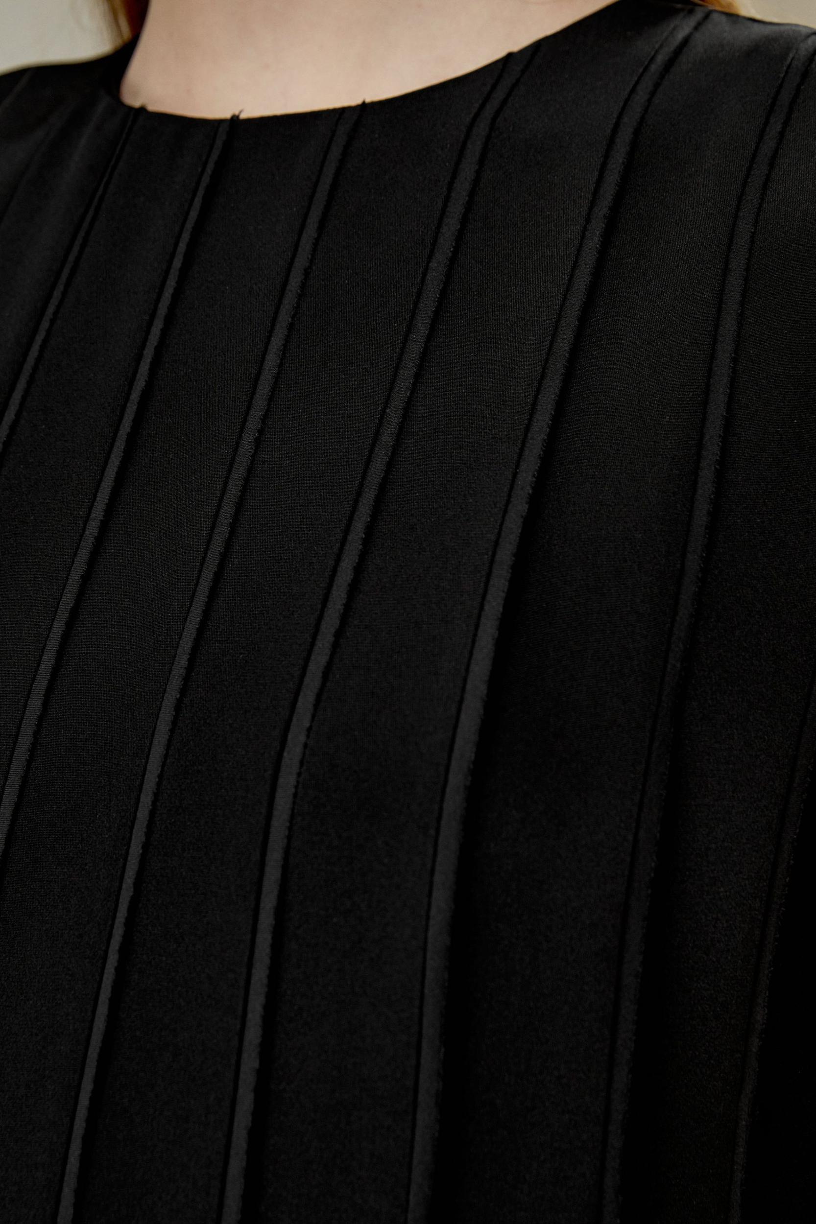 Sleeveless accordion pleated silk dress Product Image