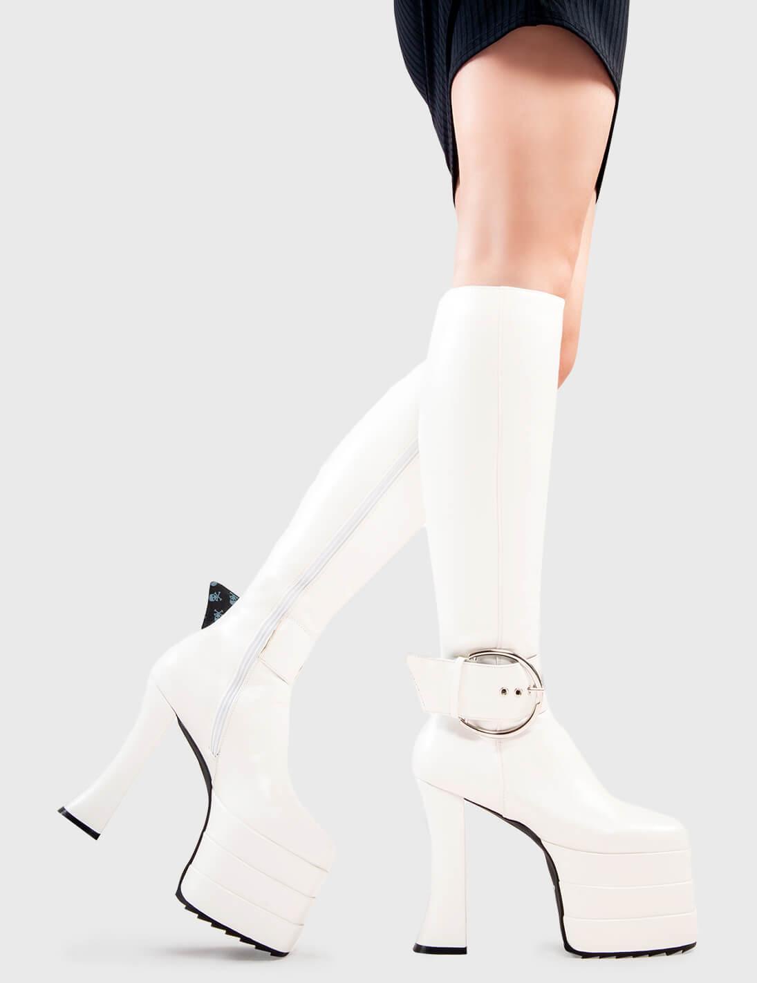 Short Term Loss Platform Knee High Boots Product Image