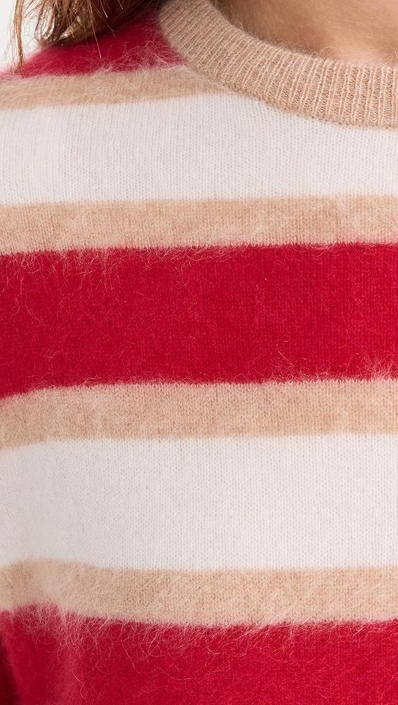 Guest in Residence Grizzly Stripe Crew In Cashmere | Shopbop Product Image
