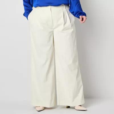 Worthington Womens Wide Leg Palazzo Pant-Plus Product Image
