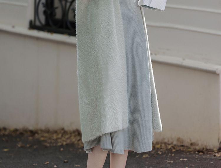Open Front Plain Long Cardigan Product Image