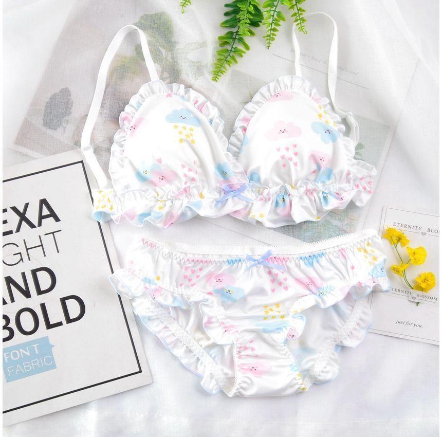 Set: Printed Bra + Panties Product Image