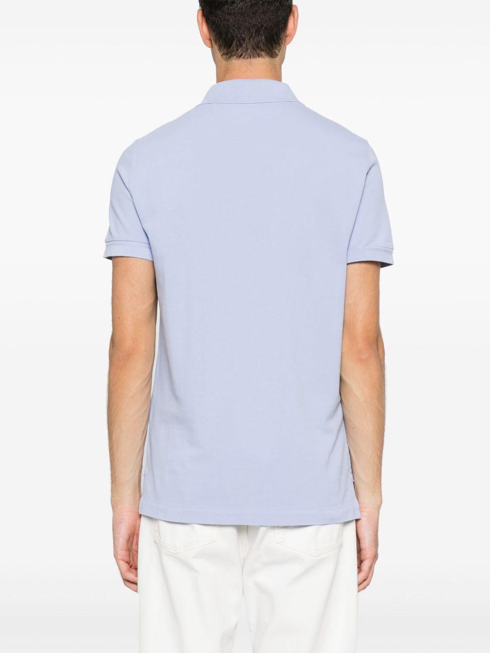 TOM FORD Light Blue Tennis Polo Shirt With Short Sleeves In Cotton Man Product Image
