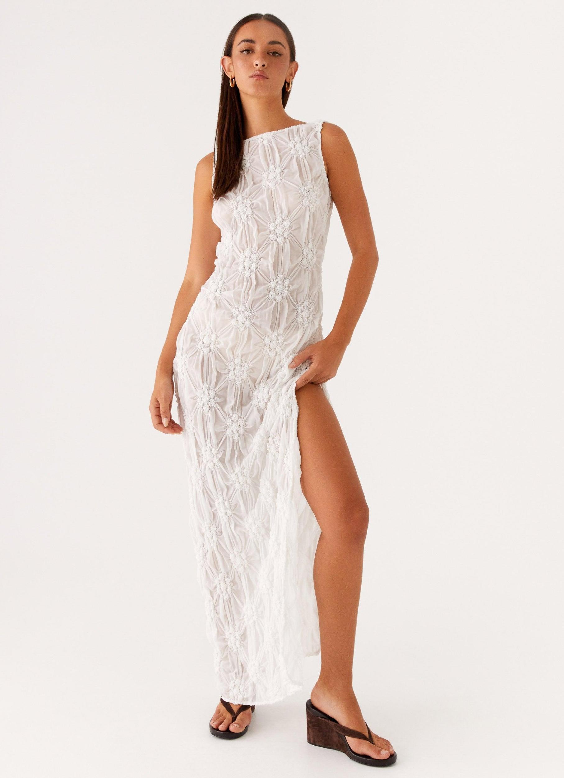 Briar Backless Maxi Dress - Ivory Product Image