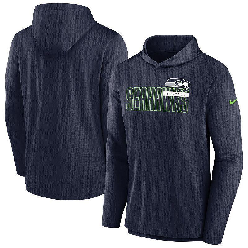 Mens Nike College Seattle Seahawks Performance Team Pullover Hoodie Blue Product Image