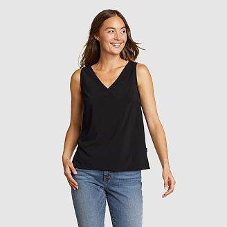 Womens Eddie Bauer Departure V-Neck Tank Top Light Purple Product Image