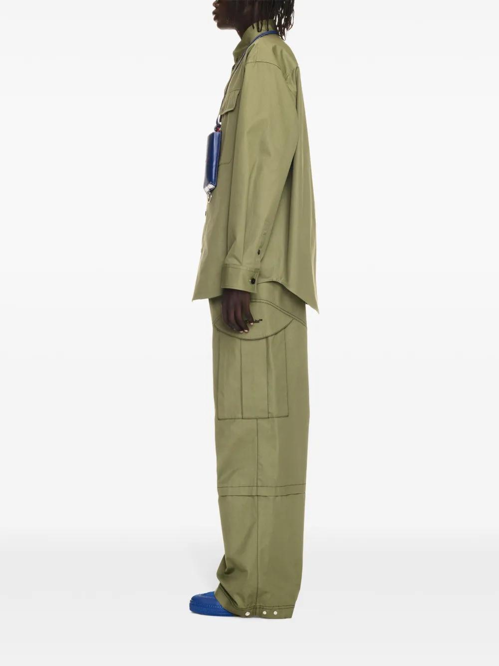 embroidered cargo straight trousers Product Image