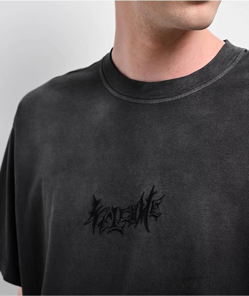 Welcome Vamp Enzyme Black Wash T-Shirt Product Image