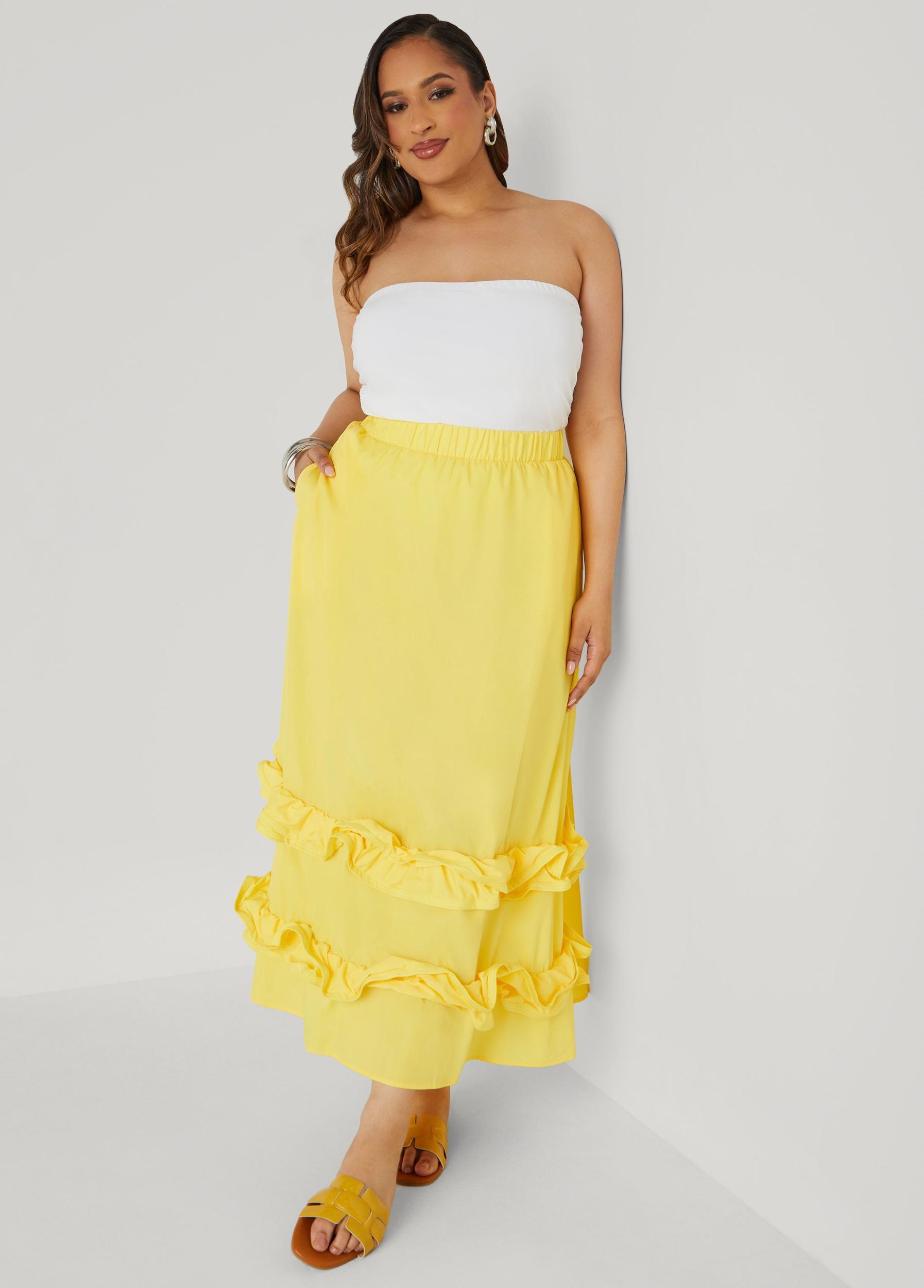 Ruffle Trimmed Maxi Skirt Product Image