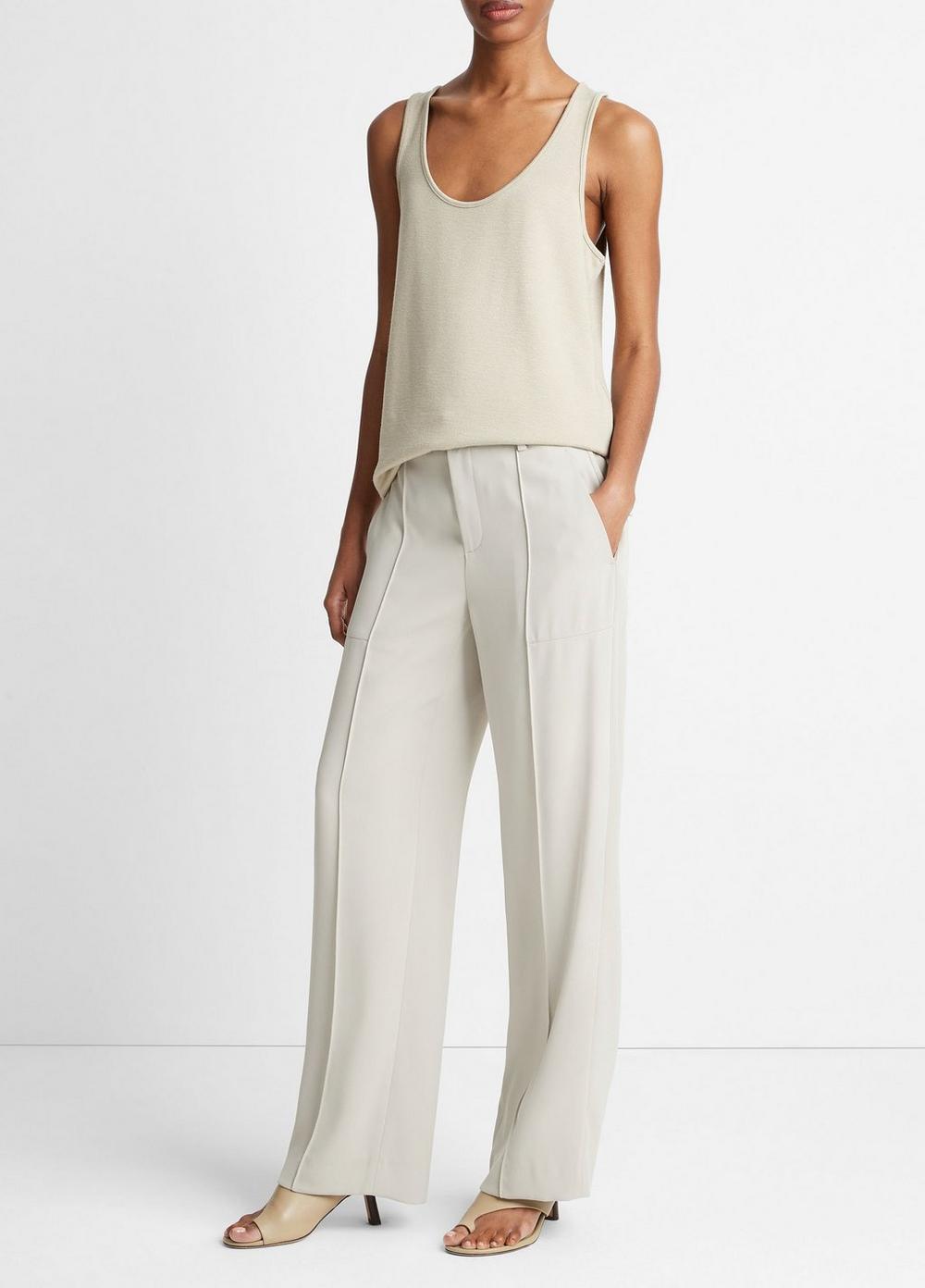 Womens Crepe Wide-Leg Utility Pant, Sepia, Size 12 Vince Product Image