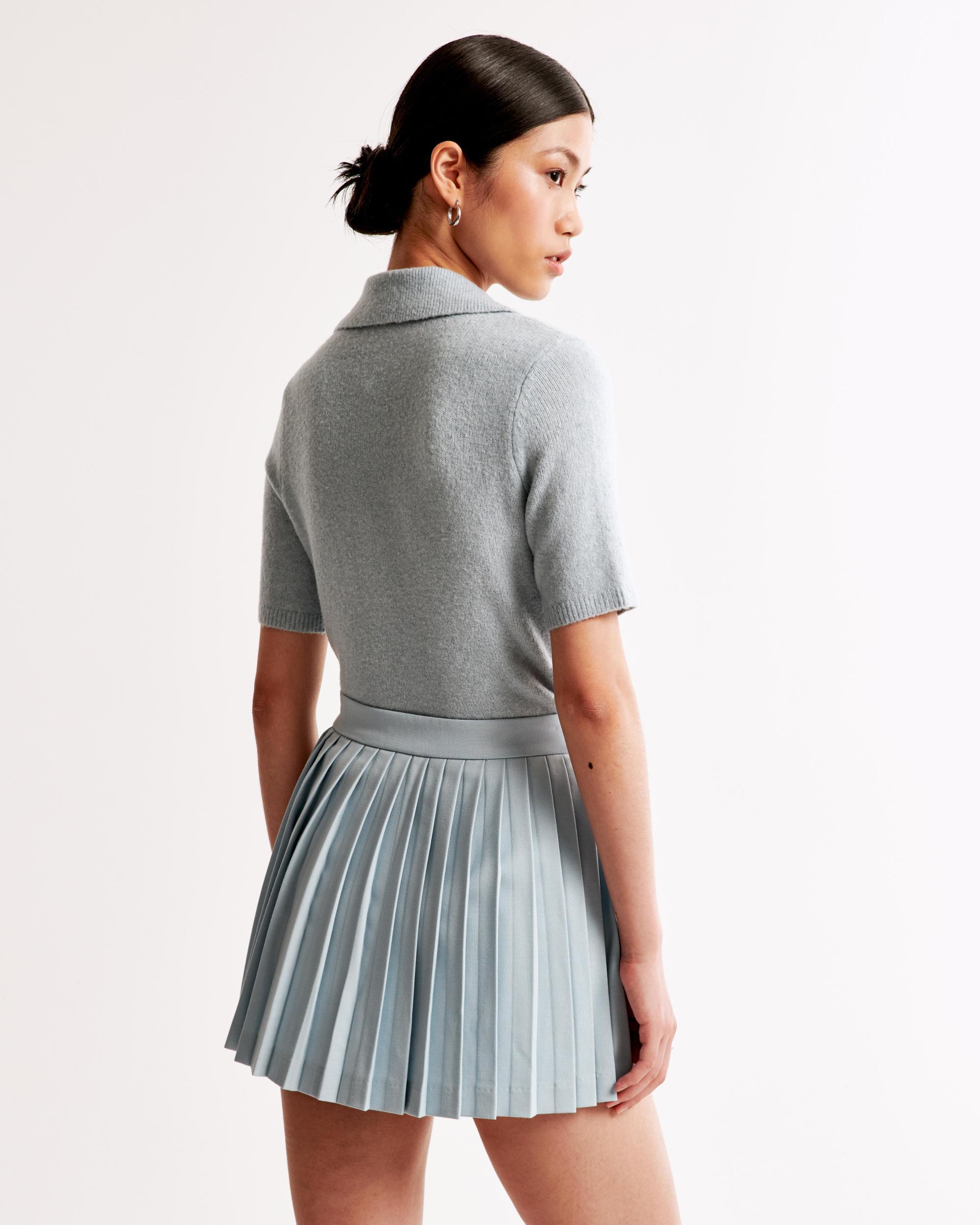 Pleated Wrap Mini Skort Product Image