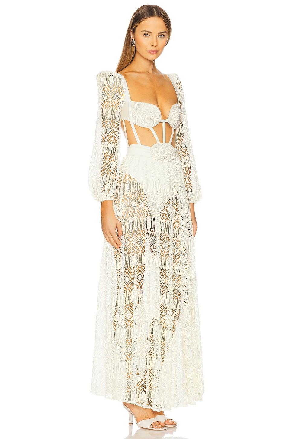 x Camila Coelho Pine Lace Bustier Dress PatBO Product Image
