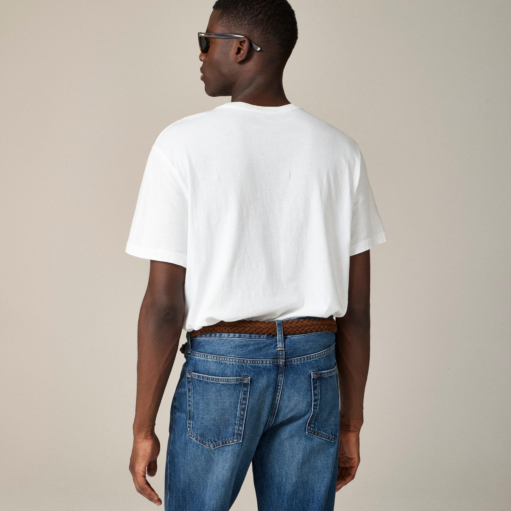 Vintage-wash cotton pocket T-shirt Product Image