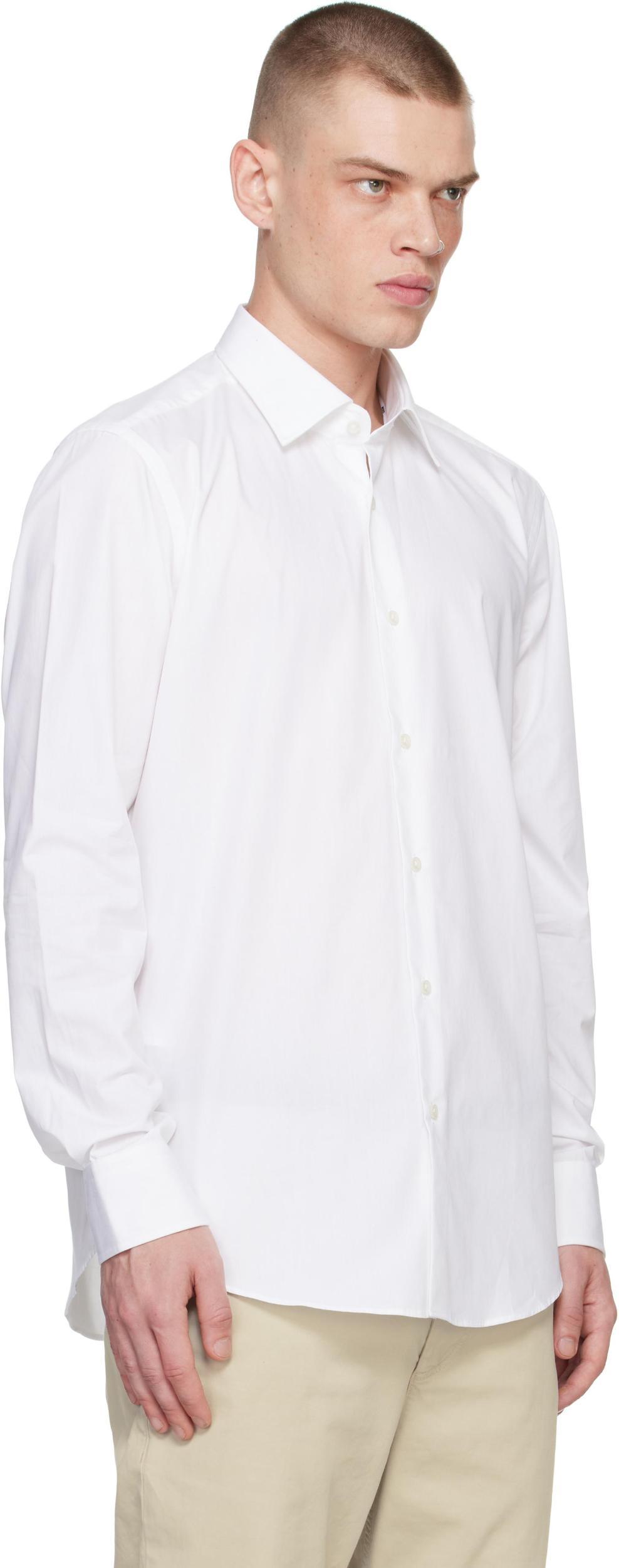 HUGO BOSS White Regular-fit Shirt In 100-white Product Image