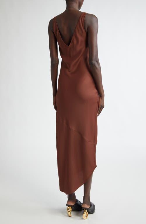 JW ANDERSON V Neck Sleeveless Midi Dress Brown Product Image