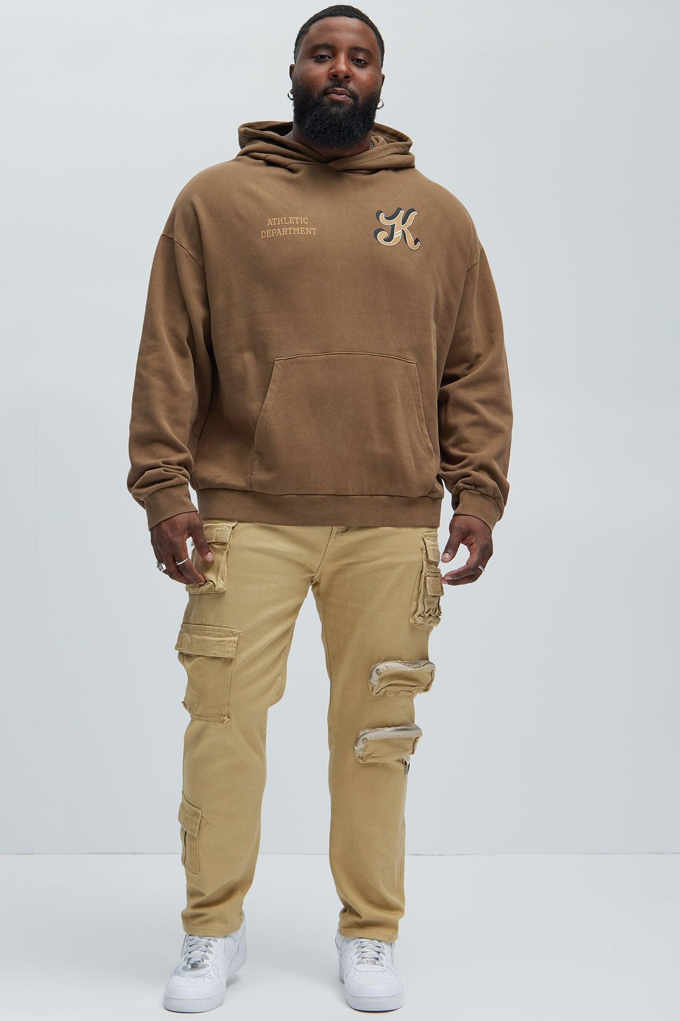 More Than One Cargo Pocket Slim Jeans - Khaki Product Image
