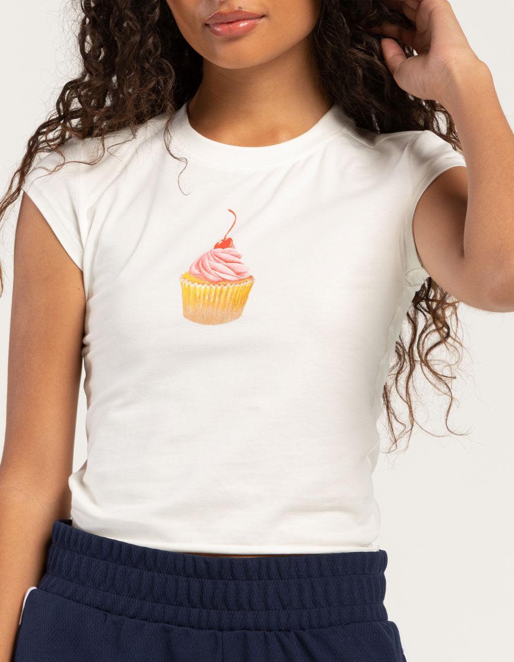 RSQ Womens Cupcake Baby Tee - CREAM Product Image